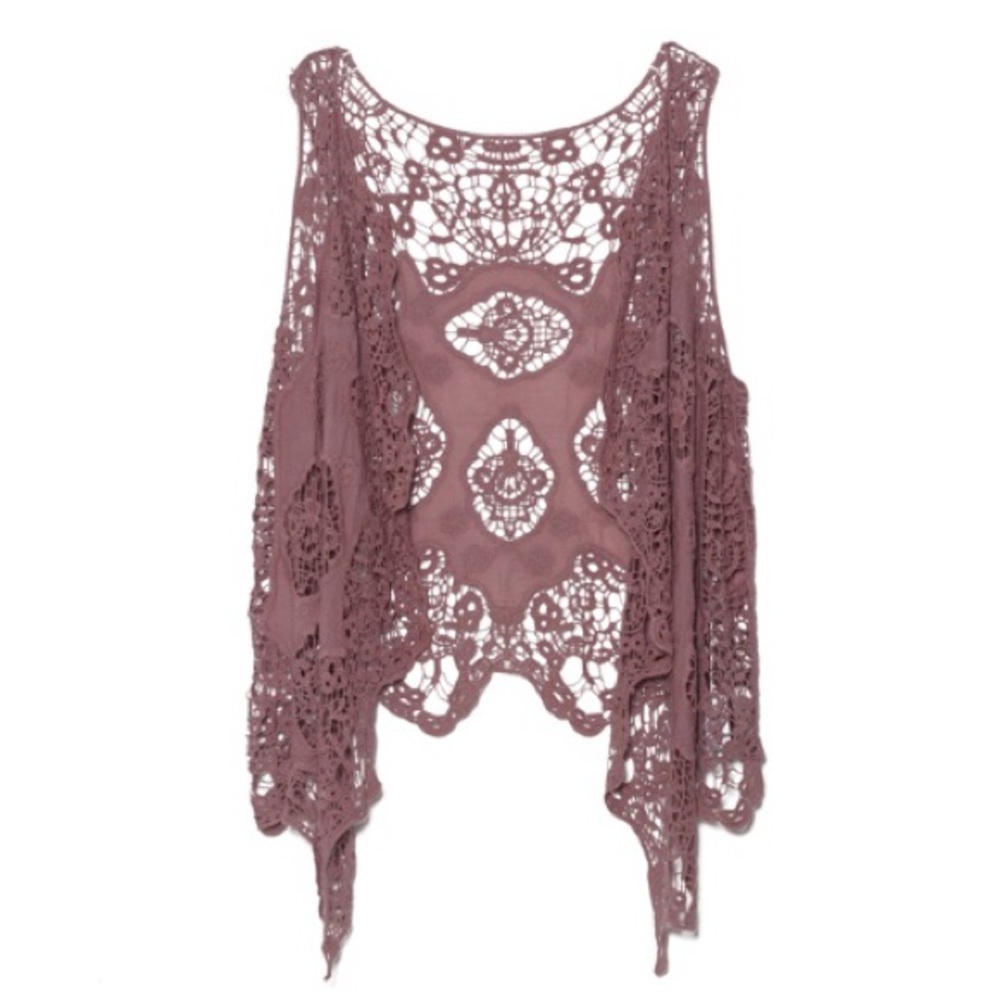 Chic summer cotton crochet vest